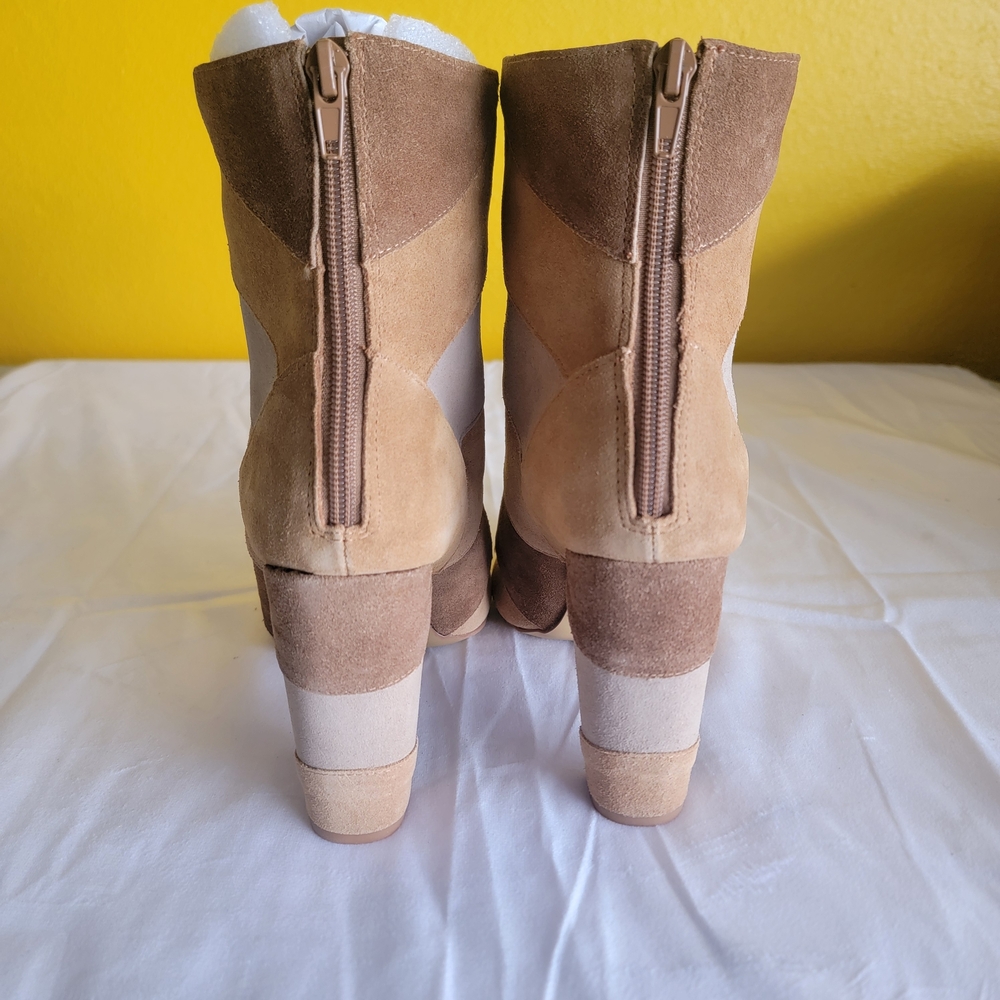 torrid Patchwork Suede Open-Toe Ankle Booties in … - image 3